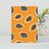 Papaya-Scheiben auf Orange (Stehend Vorderseite)