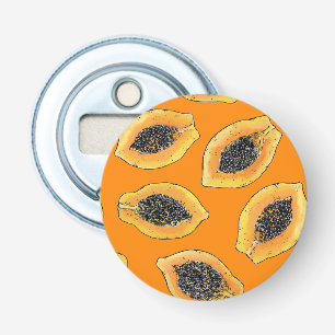 Papaya-Scheiben auf Orange Flaschenöffner