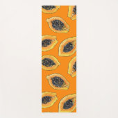 Papaya-Scheiben auf Orange Yogamatte (Vorderseite)