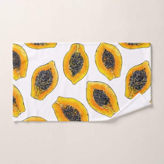 Papaya-Scheiben Badhandtuch Set (Handtuch)