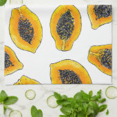 Papaya-Scheiben Geschirrtuch (Gefaltet)