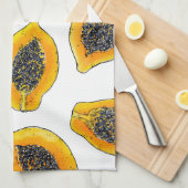 Papaya-Scheiben Geschirrtuch (Viertel Falte)