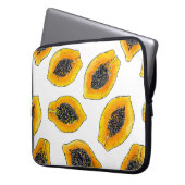 Papaya-Scheiben Laptopschutzhülle (Vorderseite Links)