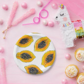 Papaya-Scheiben Pappteller (Party)