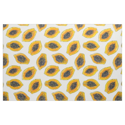Papaya-Scheiben Stoff (Fat Quarter (45,7 x 55,9 cm))