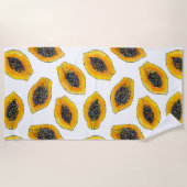 Papaya-Scheiben Strandtuch (Vorderseite)