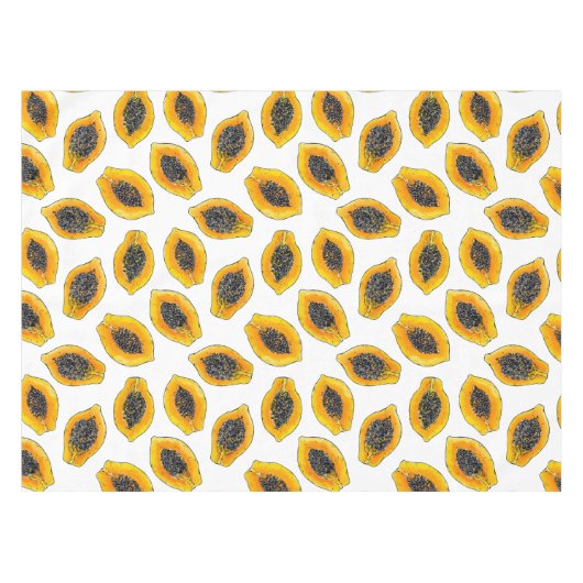 Papaya-Scheiben Tischdecke (Vorderseite (Horizontal))