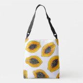 Papaya-Scheiben Tragetaschen Mit Langen Trägern (Rückseite)