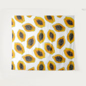 Papaya-Scheiben Wandteppich (Vorderseite (Horizontal))