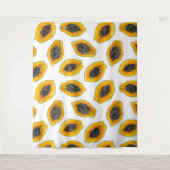 Papaya-Scheiben Wandteppich (Vorderseite)