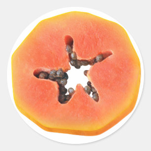 Papaya-Scheiße Runder Aufkleber