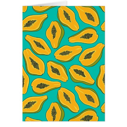 Papaya slices on turquoise (Vorne)