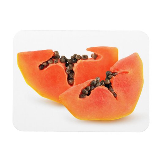 Papaya-Stücke Magnet (Horizontal)