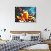 PAPAYA - TROPICAL KISS LEINWANDDRUCK (Insitu (Schlafzimmer))