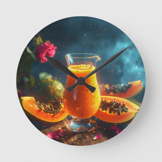 PAPAYA - TROPICAL KISS RUNDE WANDUHR (Vorderseite)