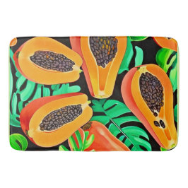 Papaya und Blätter Neues Muster Badematte
