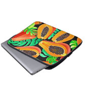 Papaya und Blätter Neues Muster Laptopschutzhülle (Vorne Knopf)