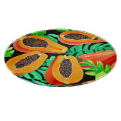 Papaya und Blätter Neues Muster Schneidebrett (Ecke)