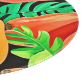 Papaya und Blätter Neues Muster Schneidebrett (Ecke)