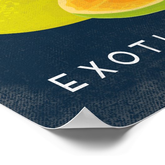 Papaya Vintag Obstschild Poster (Ecke)