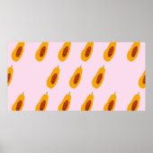 Papaya Vintag Pattern Poster (Vorne)