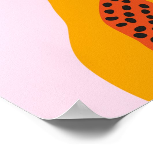 Papaya Vintag Pattern Poster (Ecke)