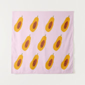 Papaya Vintag Pattern Wandteppich (Vorderseite)
