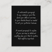 Papaya Visitenkarte (Rückseite)