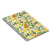 Papaya-Zitronenpfirsichfrüchte exotische tropische Notizblock (Rechte Seite)