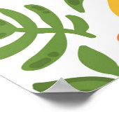 Papaya-Zitronenpfirsichfrüchte exotische tropische Poster (Ecke)