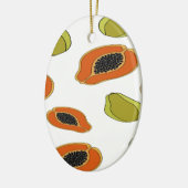 Papayafruchtmuster Keramik Ornament (Links)