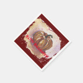 Papayenkürbis Serviette (Ecke)