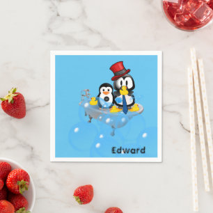Papaykatzen, Pinguinblase, Gelbe Enten Serviette