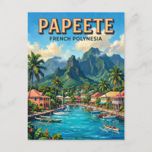 Papeete, Tahiti Frankreich Postkarte