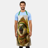 Papegaai Kookschort – Vrolijk Tropisch Design Schürze (Getragen)
