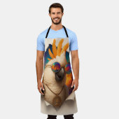 Papegaai Schort – Vrolijk Boho Design Schürze (Getragen)