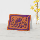 Papel Cortado Karte (Gelbe Blume)