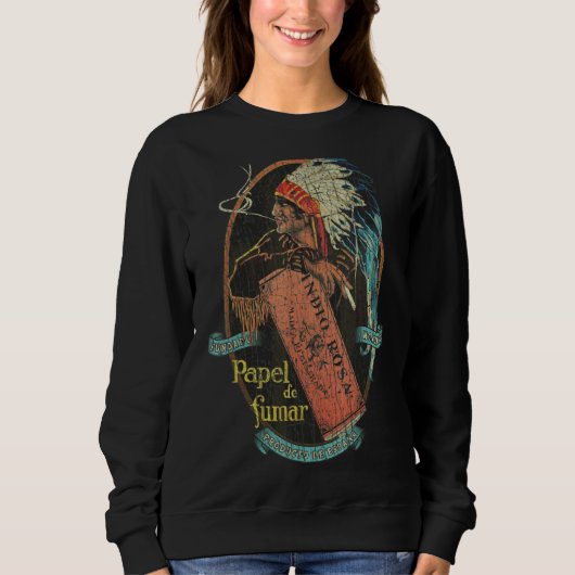 Papel De Fumar Indio Rosa 1929 Sweatshirt (Vorderseite)
