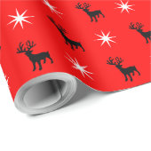 Papel de presente com renas e estrela geschenkpapier (Rolleneckpunkt)