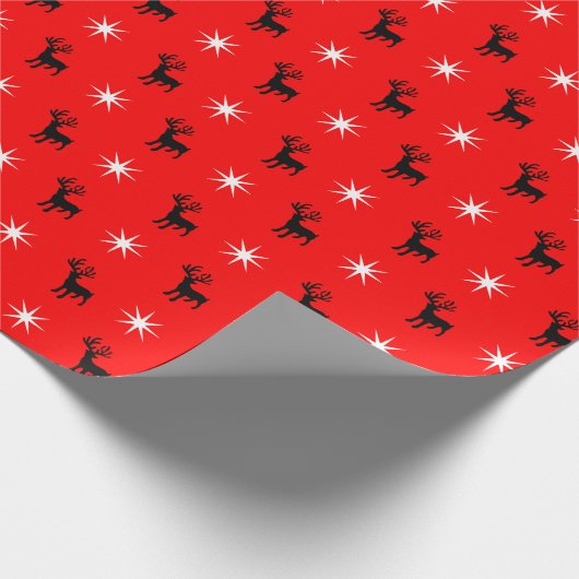 Papel de presente com renas e estrela geschenkpapier (Ecke)