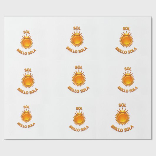 Papel de Regalo con Logo Sol Brillo Sola | Envolto Geschenkpapier (Flach)