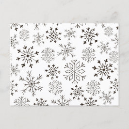 Papel de regalo de Navidad en blanco y negro Postkarte