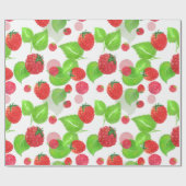 papel de regalo frambuesas a la acuarela geschenkpapier (Flach)