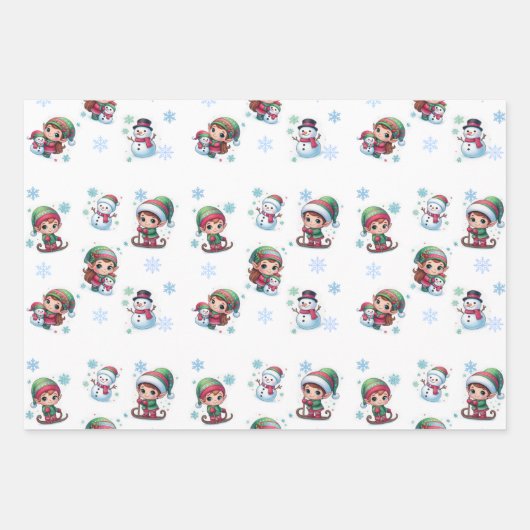 Papel de Regalo, Magia Invernal Geschenkpapier Set (Vorderseite)