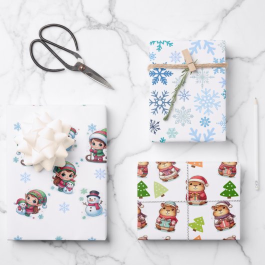 Papel de Regalo, Magia Invernal Geschenkpapier Set (Vorderseite)