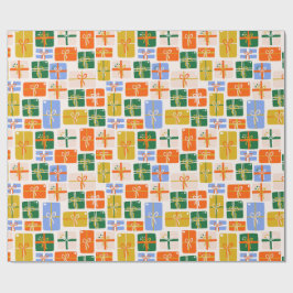 Papel de regalo navideño con estampado de regalito geschenkpapier