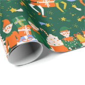 Papel de regalo navideño elfos geschenkpapier (Rolleneckpunkt)