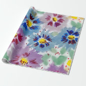 Papel de regalo original con diseño de flores geschenkpapier (Ungerollt)