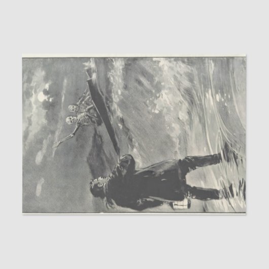 Papel De Seda 2 esqueletos en sus ataúdes Seidenpapier (Vorderseite)