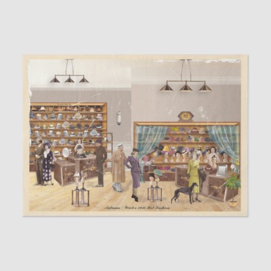 Papel De Seda Autumn - Winter Fashion, 1934 Seidenpapier (Vorderseite)